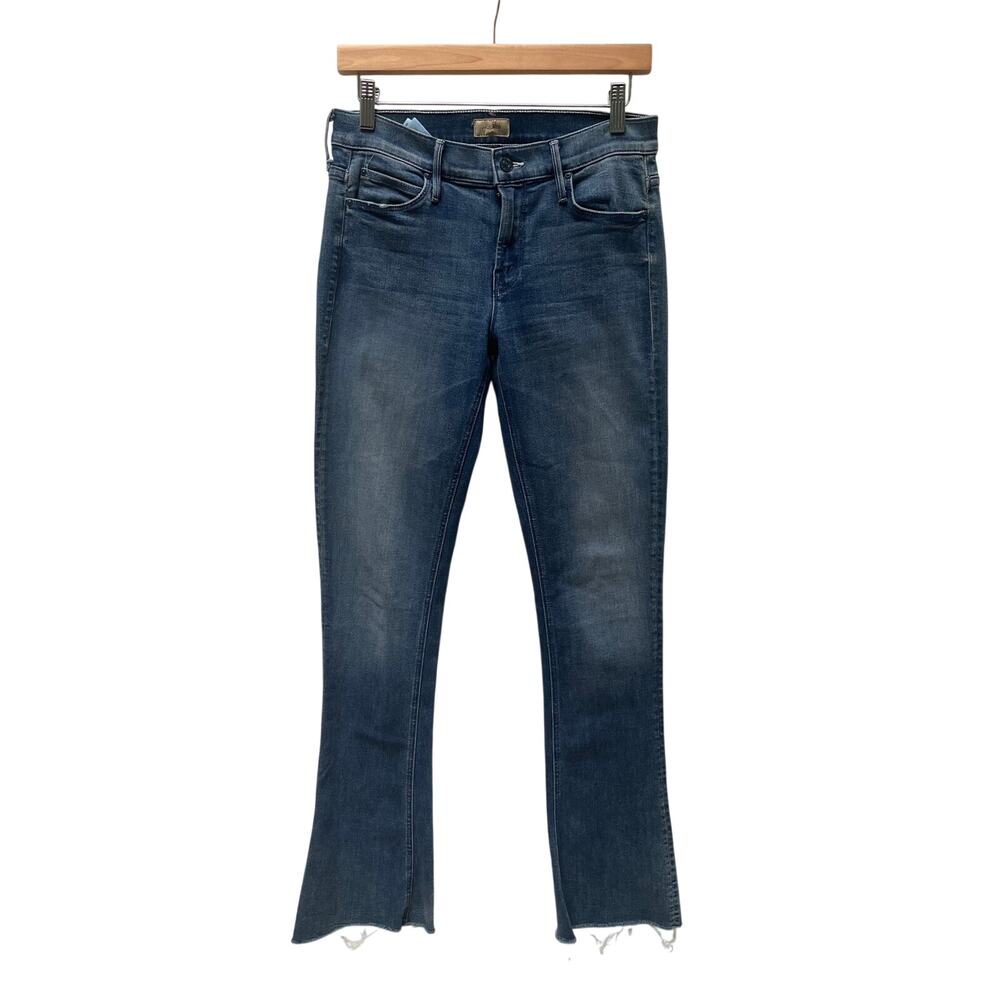 Mother Runaway Fray Flare
Jeans Fingerprints Muddy Feet
Raw Hem Size 28